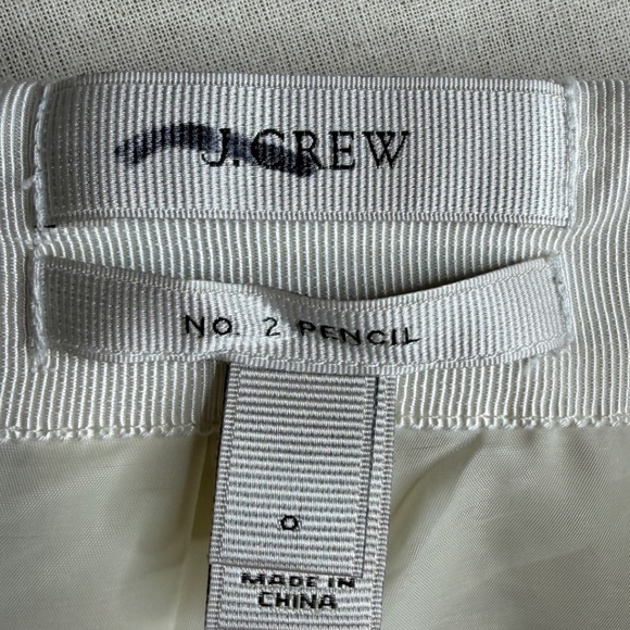 J. Crew No. 2 Pencil Wool/Silk Blend Animal Print Skirt size 0 Brown/White - Picture 2 of 7